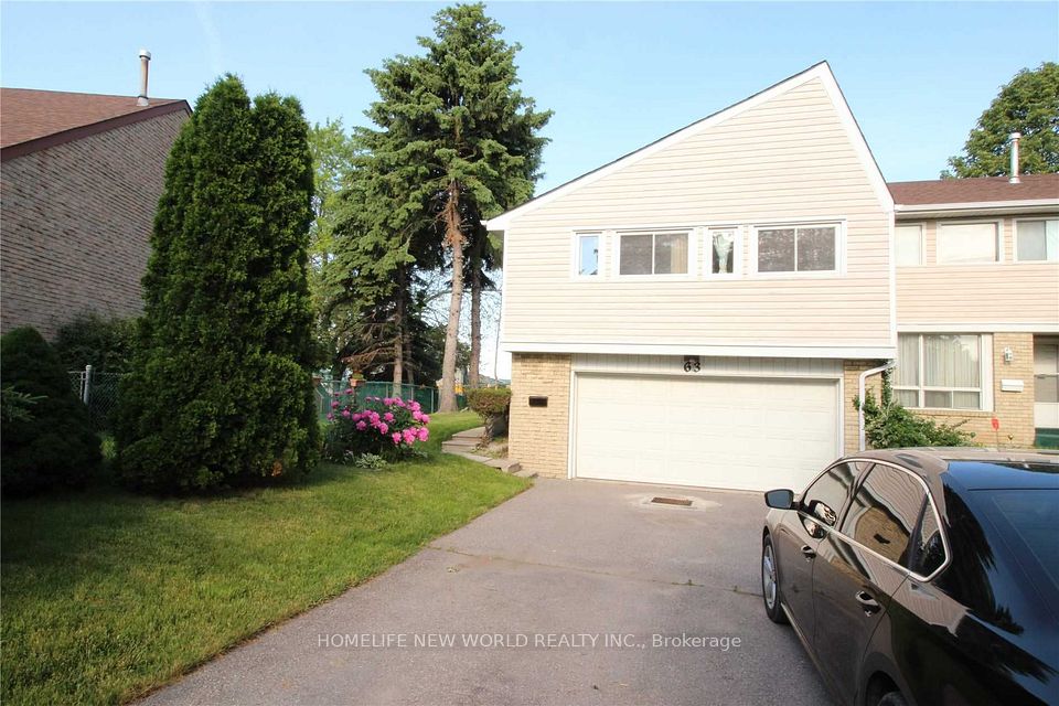 Semi-Detached at 63 Buckhurst Crescent, Toronto E07, ON M1S 4C3, Toronto E07