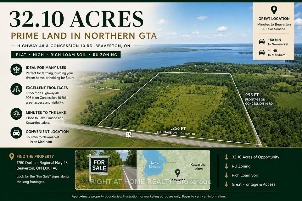 PT LT6 Concession 10 Road, Brock, ON L0K 1A0 at PT LT6 Concession 10 Road, Brock, ON L0K 1A0, Brock, ON, L0K 1A0