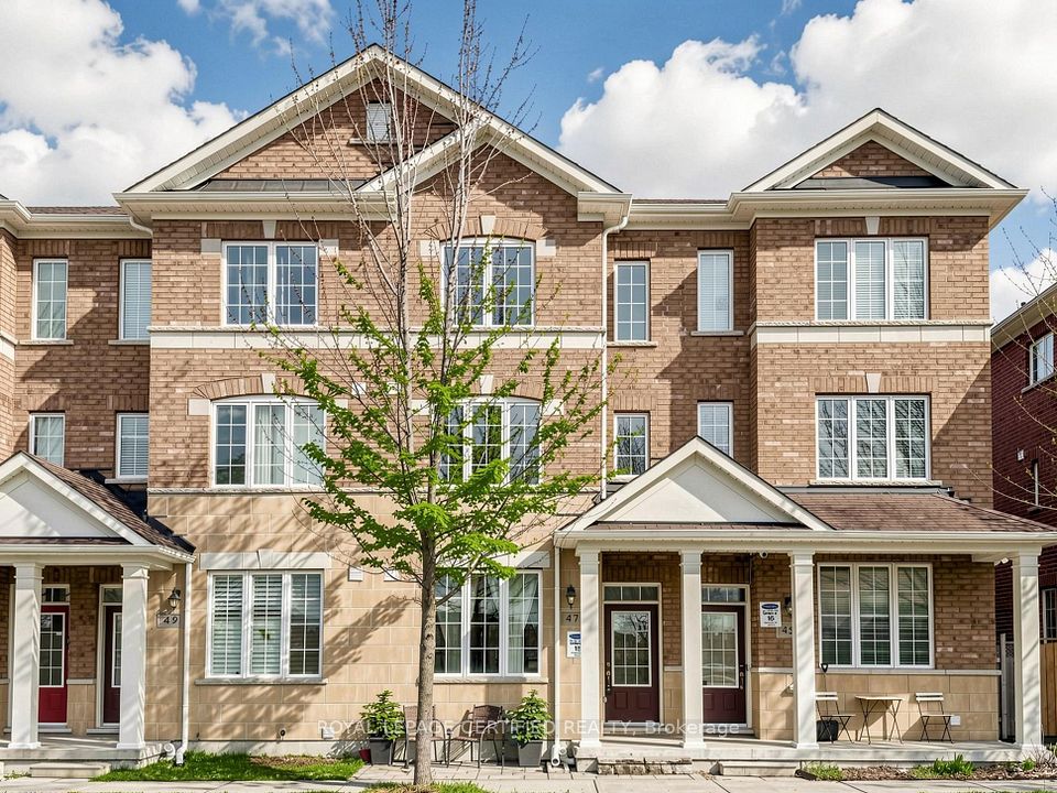 Att/Row/Townhouse at 47 Red Brick Road, Markham, ON L6B 0T8, Markham