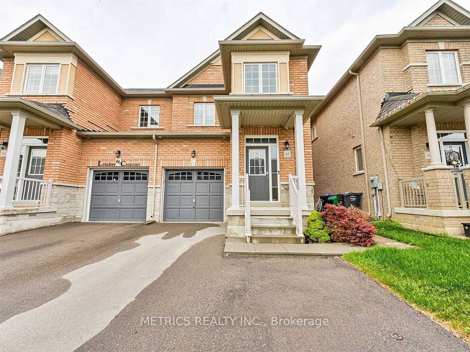 Semi-Detached  at 63 Lesabre Crescent, Brampton, ON L6P 3R4, Brampton