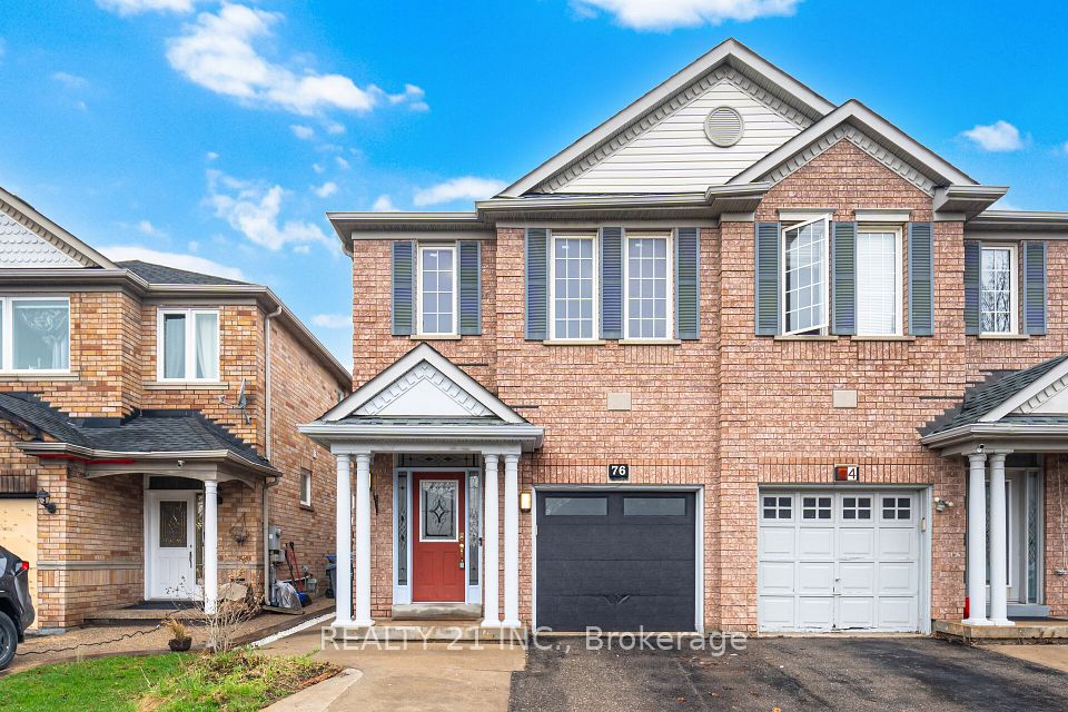 Semi-Detached at 76 Sweet Clover Crescent, Brampton, ON L6R 2Z9, Brampton