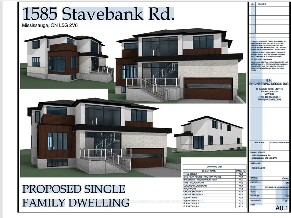 Vacant Land at 1585 Stavebank Road, Mississauga, ON L5G 2V6, Mississauga
