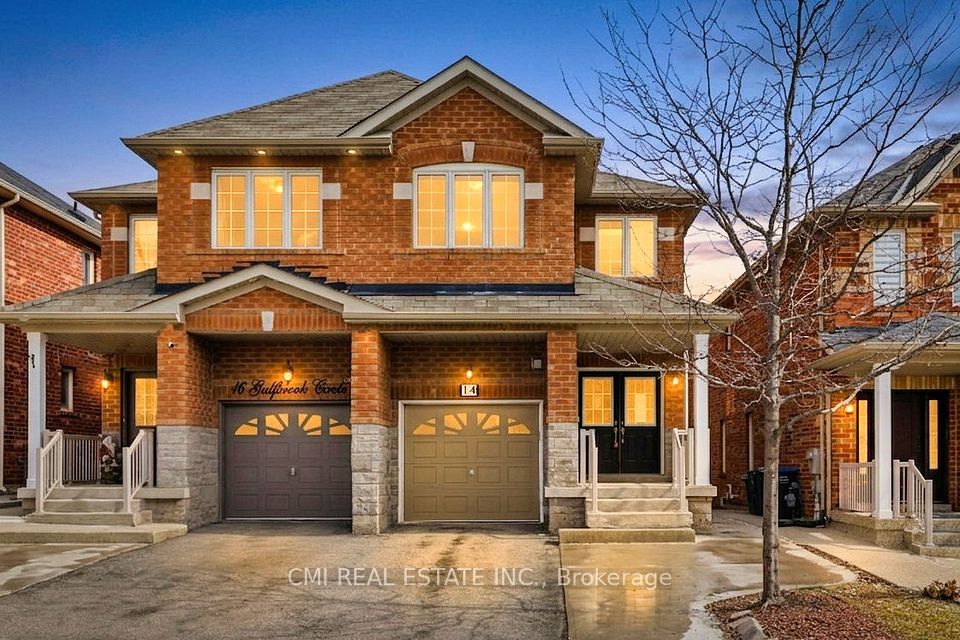 Semi-Detached  at 14 Gulfbrook Circle, Brampton, ON L6Z 0B6, Brampton