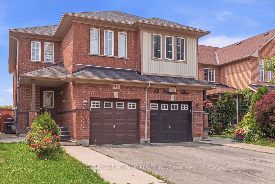 Semi-Detached at 40 Hollowgrove Boulevard, Brampton, ON L6P 1B1, Brampton