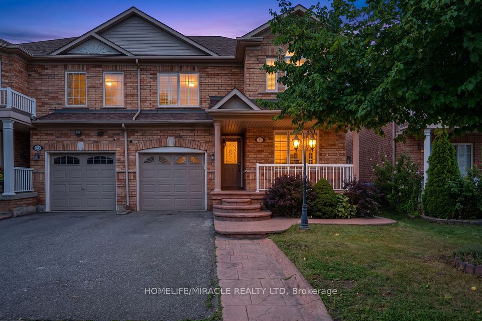 Semi-Detached at 21 Topiary Lane, Brampton, ON L7A 2K6, Brampton