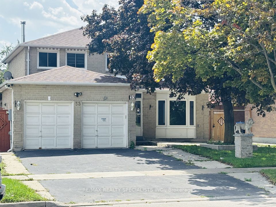 33 Cherrytree Drive, Brampton, ON L6Y 3L7 at 33 Cherrytree Drive, Brampton, ON L6Y 3L7, Brampton, ON, L6Y 3L7