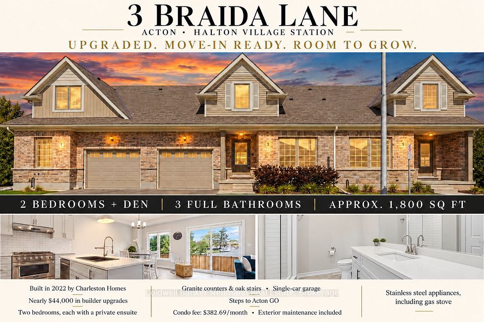 3 Braida Lane, Halton Hills, ON L7J 0B7 at 3 Braida Lane, Halton Hills, ON L7J 0B7, Halton Hills, ON, L7J 0B7