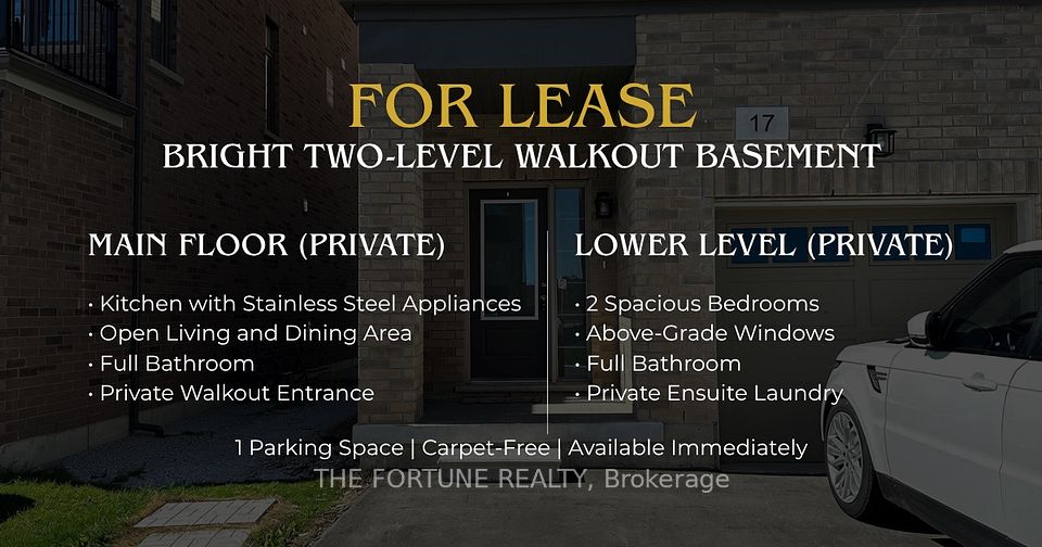 Att/Row/Townhouse at 17 Minnock Street BSMNT, Caledon, ON L7C 1Z9, Caledon