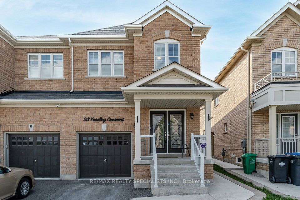 Semi-Detached at 93 Yardley Crescent, Brampton, ON L6X 5L8, Brampton
