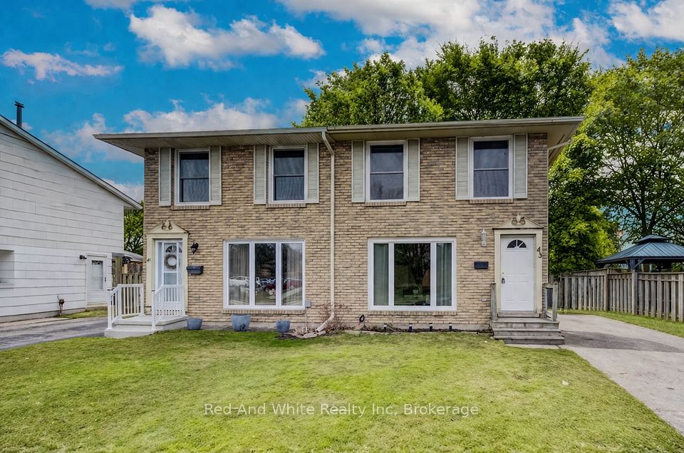 Semi-Detached  at 43 Ferguson Avenue, Cambridge, ON N1R 6E9, Cambridge