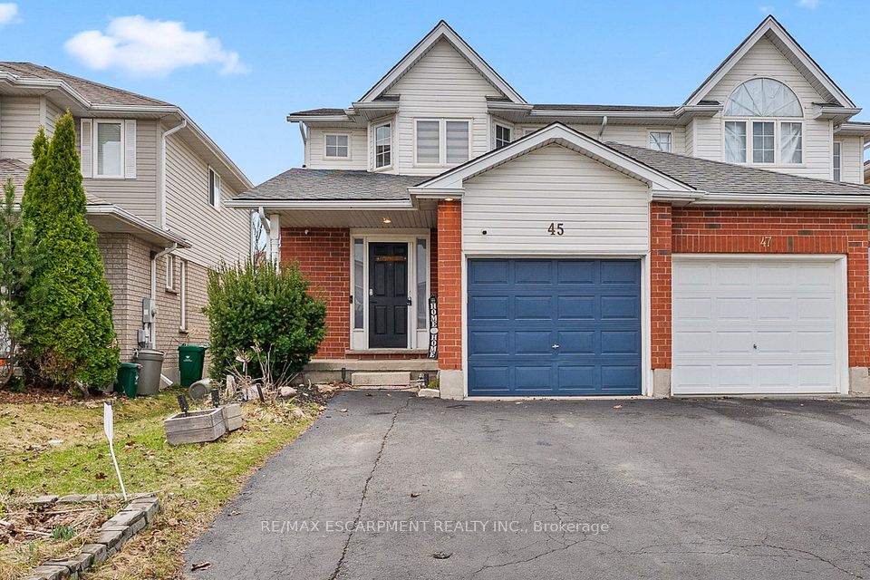 Semi-Detached  at 45 Hawkins Drive, Cambridge, ON N1T 1Z7, Cambridge