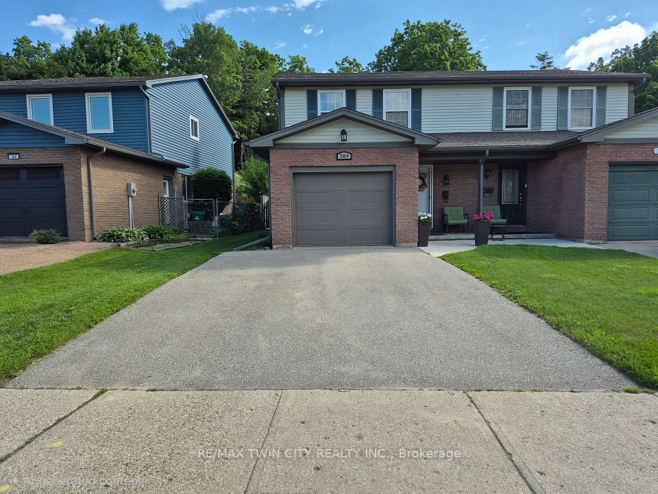Semi-Detached  at 384 Pioneer Drive, Kitchener, ON N2P 1K6, Kitchener