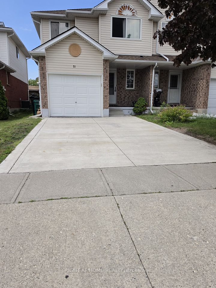 Semi-Detached  at 51 Hawkins Drive, Cambridge, ON N1T 1Z7, Cambridge