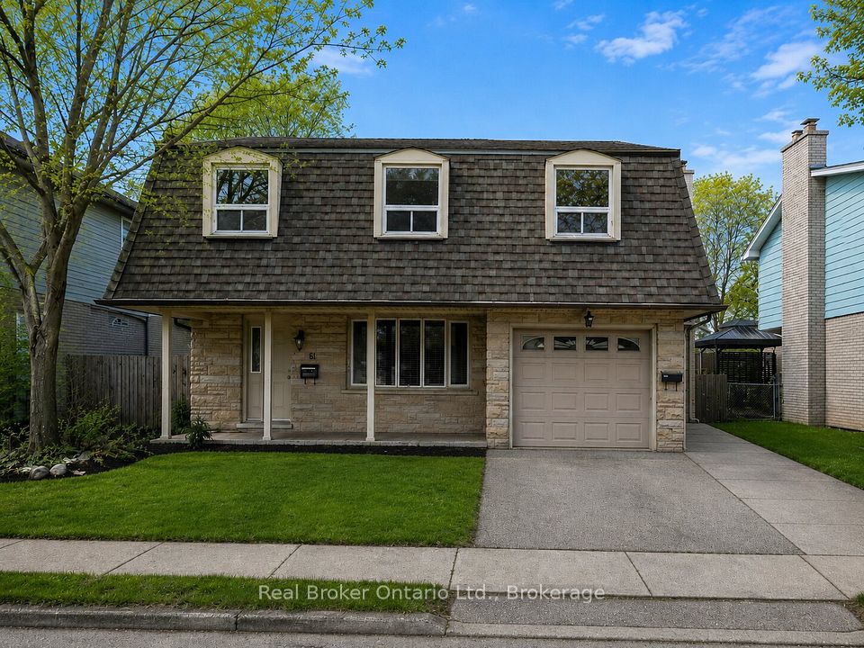 Detached at 61 Vanier Drive Main Level, Guelph, ON N1G 2K9, Guelph